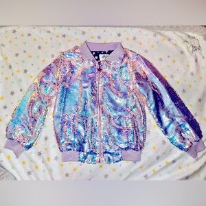 Lola + the boys sequin bomber 6 EUC!!